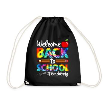 Dame de la cantine de l’équipe Tie Dye Leopard Retour à l’école - Sac de sport léger - noir - Devant