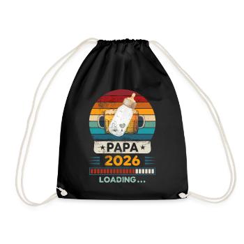 Papa 2026 en chargement. - Sac de sport léger - noir - Devant