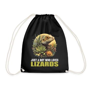Lizards Lizard - Drawstring Bag - black - Front