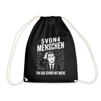 Math Humor Shirt for Teachers and Nerds - Drawstring Bag - black - Front