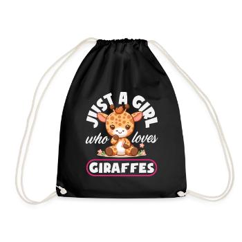 Juste une fille qui aime les girafes - Sac de sport léger - noir - Devant