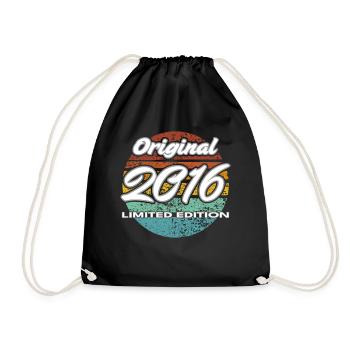 10th Birthday 2016 Boys and Girls Gift - Drawstring Bag - black - Front