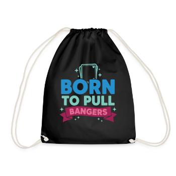 Born To Pull Bangers Trading Card Collector - Drawstring Bag - black - Front