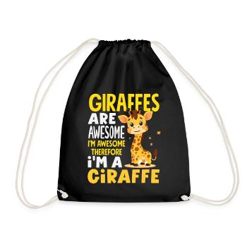 Les girafes sont géniales, donc je suis une girafe - Sac de sport léger - noir - Devant