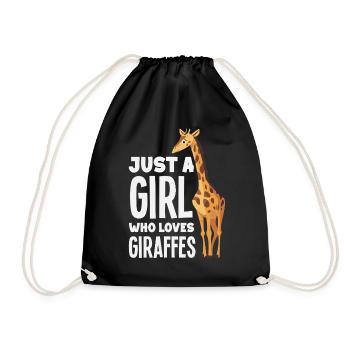 Juste une fille qui aime les girafes - Sac de sport léger - noir - Devant