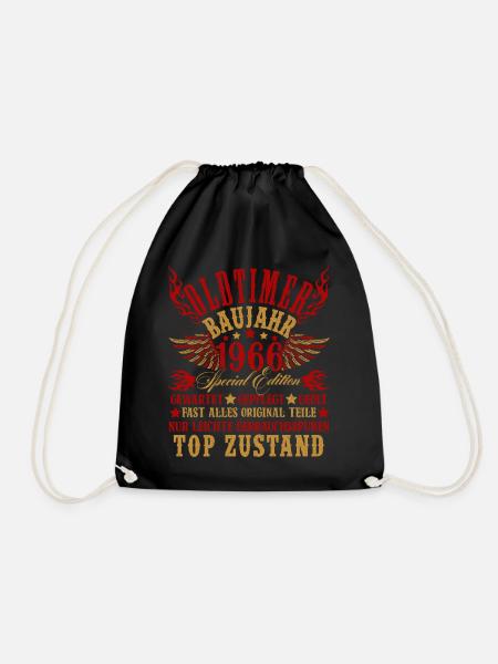 60. Geburtstag 60 Jahre Deko 1965 Geschenk Lustig - Turnbeutel - Schwarz