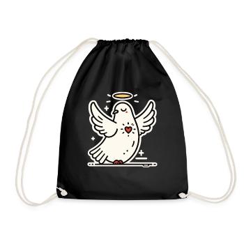 Friedens Taube Heilender Herz - Sac de sport léger - noir - Devant