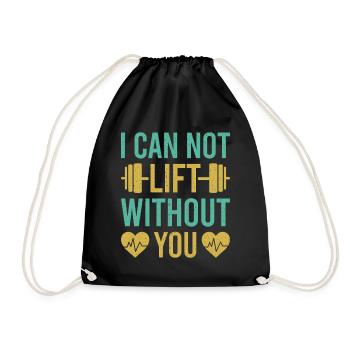 Fitness Motivation Bodybuilder I Can Not Lift - Drawstring Bag - black - Front