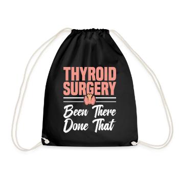  Thyroid Removal Surgery Items Thyroid Repair - Drawstring Bag - black - Front