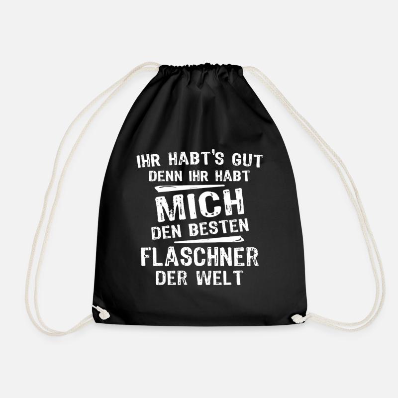 Flaschner - Turnbeutel - Schwarz