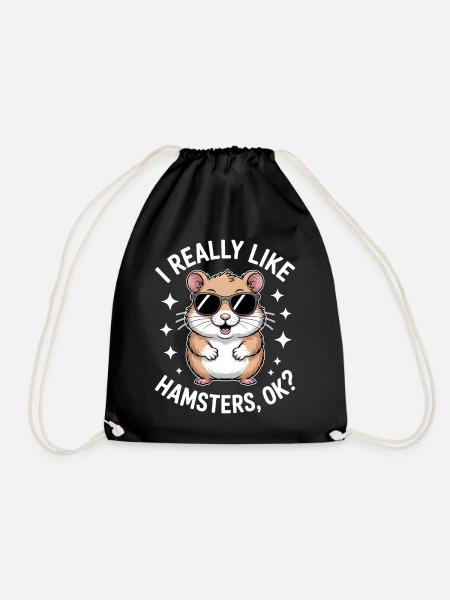 Hamster Sprüche Hamster Lustiges Hamster Geschenk  - Turnbeutel - Schwarz