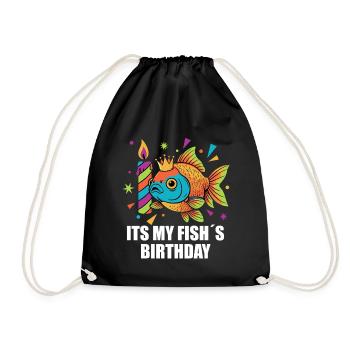 Its My Fish's Birthday Goldfisch - Turnbeutel - Schwarz - Vorne