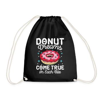 Restauration rapide en donuts - Sac de sport léger - noir - Devant
