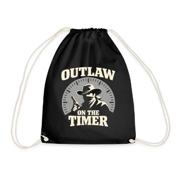 Cowboy-action-shooter. Cowboy-action-shooter - Turnbeutel - Schwarz - Vorne