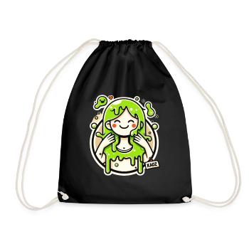 Lime Slime Girl Illustration - Turnbeutel - Schwarz - Vorne