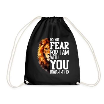 Do Not Fear For I Am With You Isaiah 41:10 Judah - Turnbeutel - Schwarz - Vorne