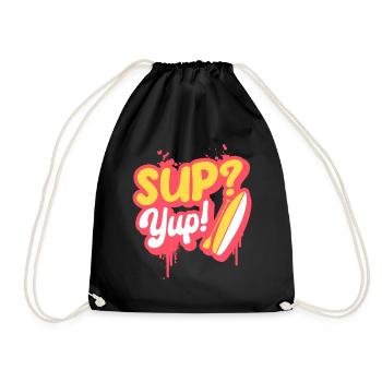 Stand Up Paddle Sup? Yup! - Turnbeutel - Schwarz - Vorne