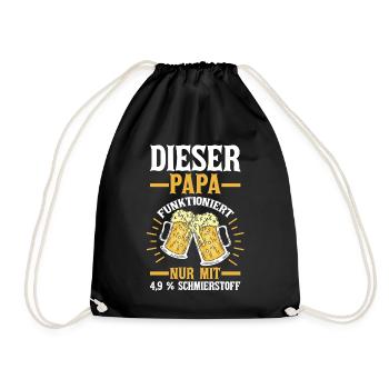 Bière, fête des pères, papa, papa - Sac de sport léger - noir - Devant