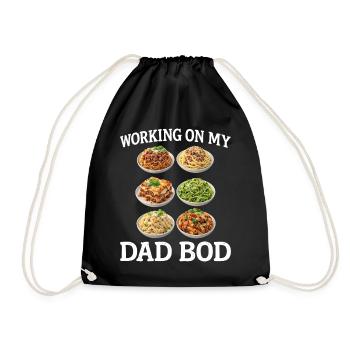 Dad Bod Pasta Spaß - Turnbeutel - Schwarz - Vorne