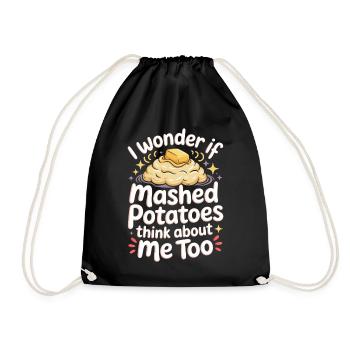 Je me demande si la purée de pommes de terre peut aussi être rappelée pour moi. - Sac de sport léger - noir - Devant