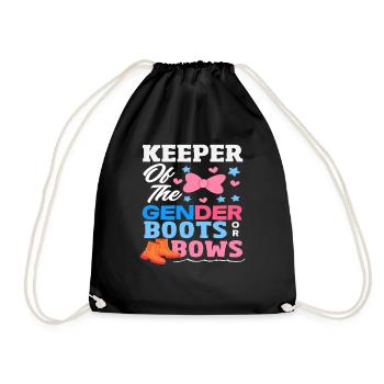 Guardian of Gender Boots or Bow - Drawstring Bag - black - Front