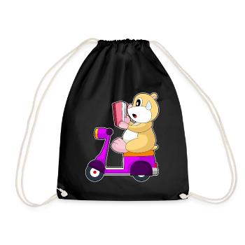 Trottinette de hamster - Sac de sport léger - noir - Devant