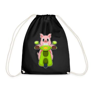 Trottinette Cochon - Sac de sport léger - noir - Devant