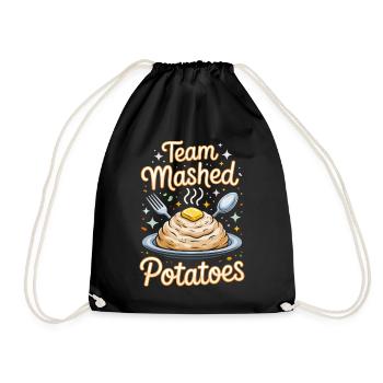 Team Mashed Potatoes Mash Design - Drawstring Bag - black - Front