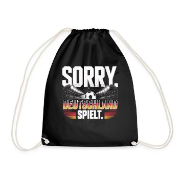 Sorry Deutschland Spielt Fußball Fan - Turnbeutel - Schwarz - Vorne