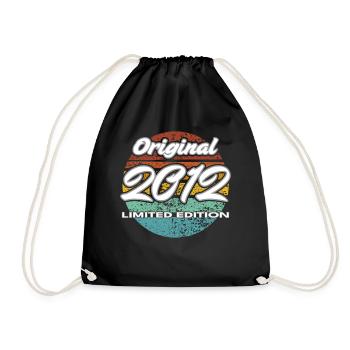 14th Birthday 2012 Boys and Girls Gift - Drawstring Bag - black - Front