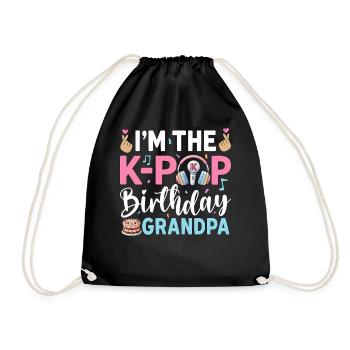 I'm The K-Pop Birthday Grandpa - Drawstring Bag - black - Front