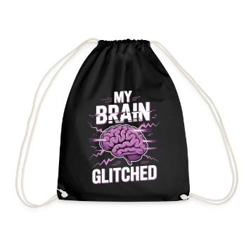 T-shirt de nerd drôle : mon cerveau a buggé - Sac de sport léger - noir - Devant