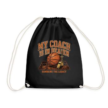 Mon entraîneur est au paradis dans le basket chrétien - Sac de sport léger - noir - Devant