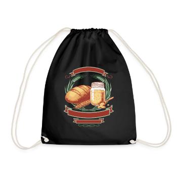 Sourdough Bread Baking Baker Sourdough Starter Jar - Turnbeutel - Schwarz - Vorne