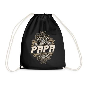 Informatiker Papa - Turnbeutel - Schwarz - Vorne