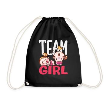 Fête de révélation de sexe de l’équipe Girls rose - Sac de sport léger - noir - Devant