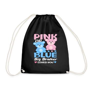 Rose ou bleu Big Brother t’aime - Sac de sport léger - noir - Devant