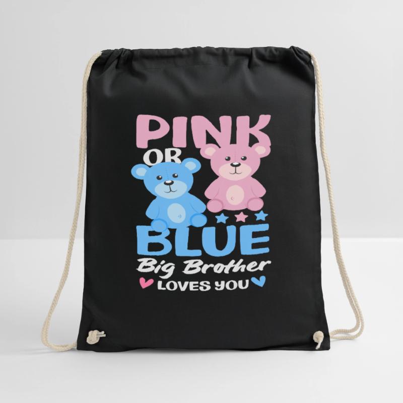 Pink Oder Blau Großer Bruder Liebt Dich Turnbeutel
