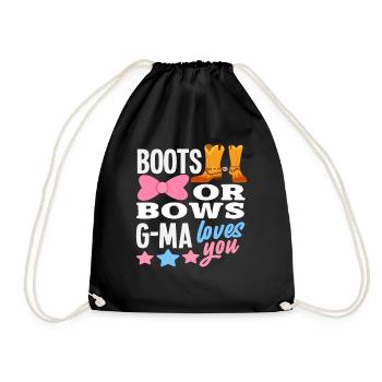 Bottes ou arc, grand-mère t’adore - Sac de sport léger - noir - Devant