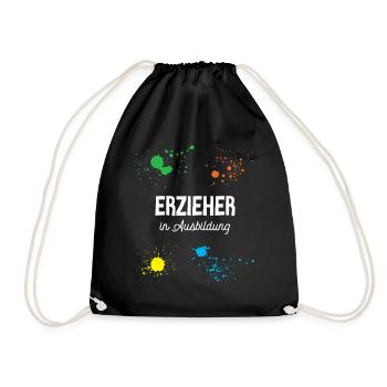 Educator in training Daycare center Educator training - Drawstring Bag - black - Front