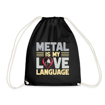 Anesthesiologist Metal My Love Anesthesia - Turnbeutel - Schwarz - Vorne