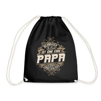 Bierbrauer Papa - Turnbeutel - Schwarz - Vorne