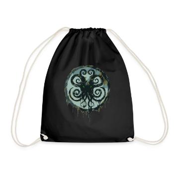 Cthulhu-Symbol Lovecraft Kosmischer Horror - Turnbeutel - Schwarz - Vorne
