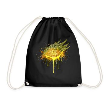 Mystic Eye Gold Edition – Urban Street Art Auge - Drawstring Bag - black - Front