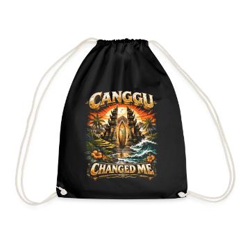 Bali Reise Canggu Changed Me - Turnbeutel - Schwarz - Vorne