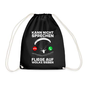 Vol en parapente JE NE PARLE PAS VOLER Drôle - Sac de sport léger - noir - Devant