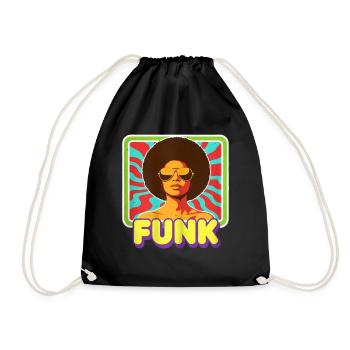70s Funk Afro Soul Retro Vintage Groovy Style - Turnbeutel - Schwarz - Vorne