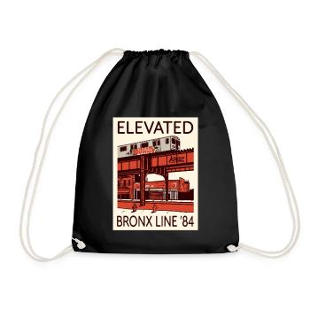 Elevated Bronx Line 84 Grafik - Turnbeutel - Schwarz - Vorne