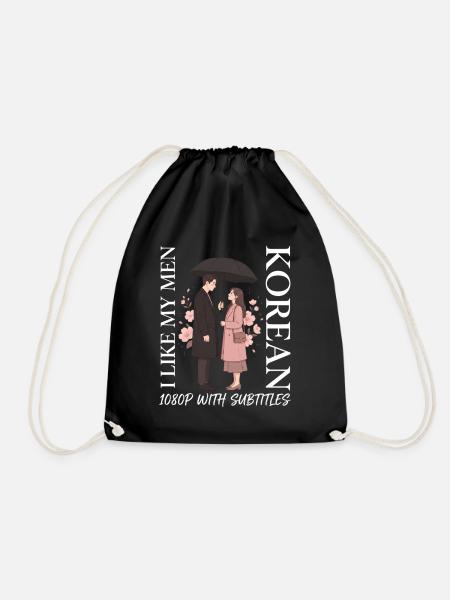 K-Drama Merchandise Koreanisches K-Pop Drama - Turnbeutel - Schwarz