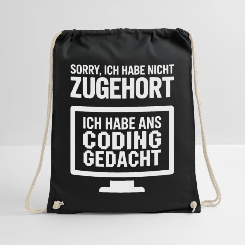 Coding Thought Saying Drawstring Bag